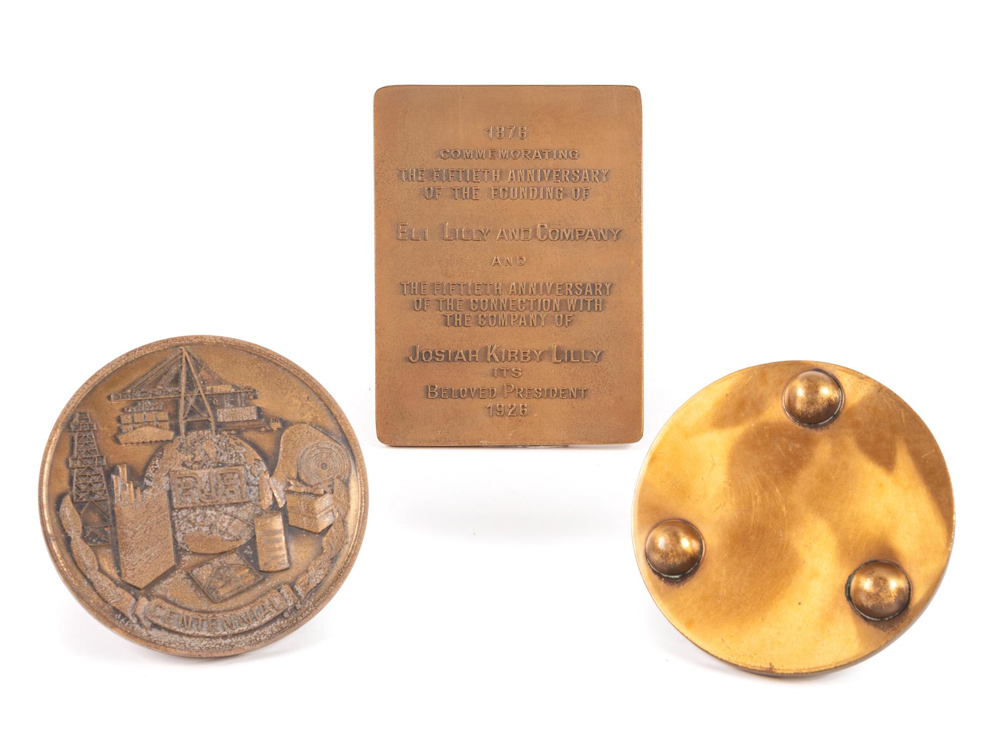 [MILITARIA]. Collection of over 75 late 19th-early 20th century medals, pinbacks, and souvenirs, with books and Civil War ephemera, including: