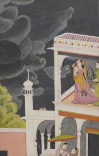 Two Various Kangra School Miniature Watercolor Paintings