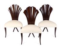 Three Christopher Guy Mahogany La Croisette Chairs — 20TH/21ST CENTURY