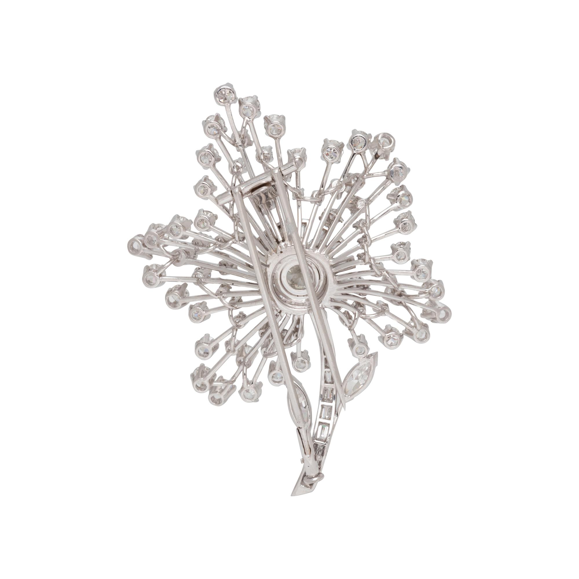 DIAMOND FLOWER BROOCH