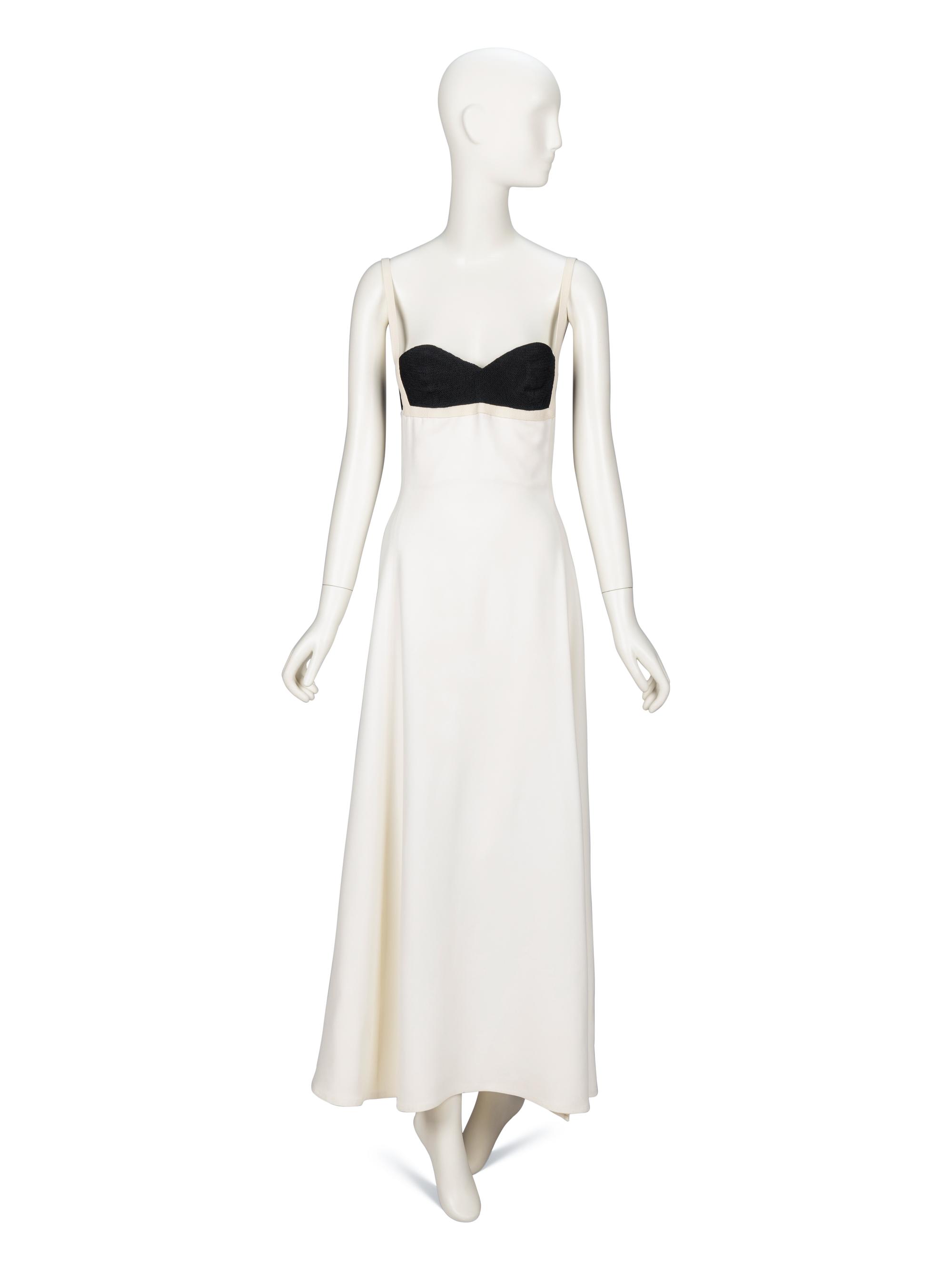 Gianni Versace, Black & White Bustier Gown, 1993