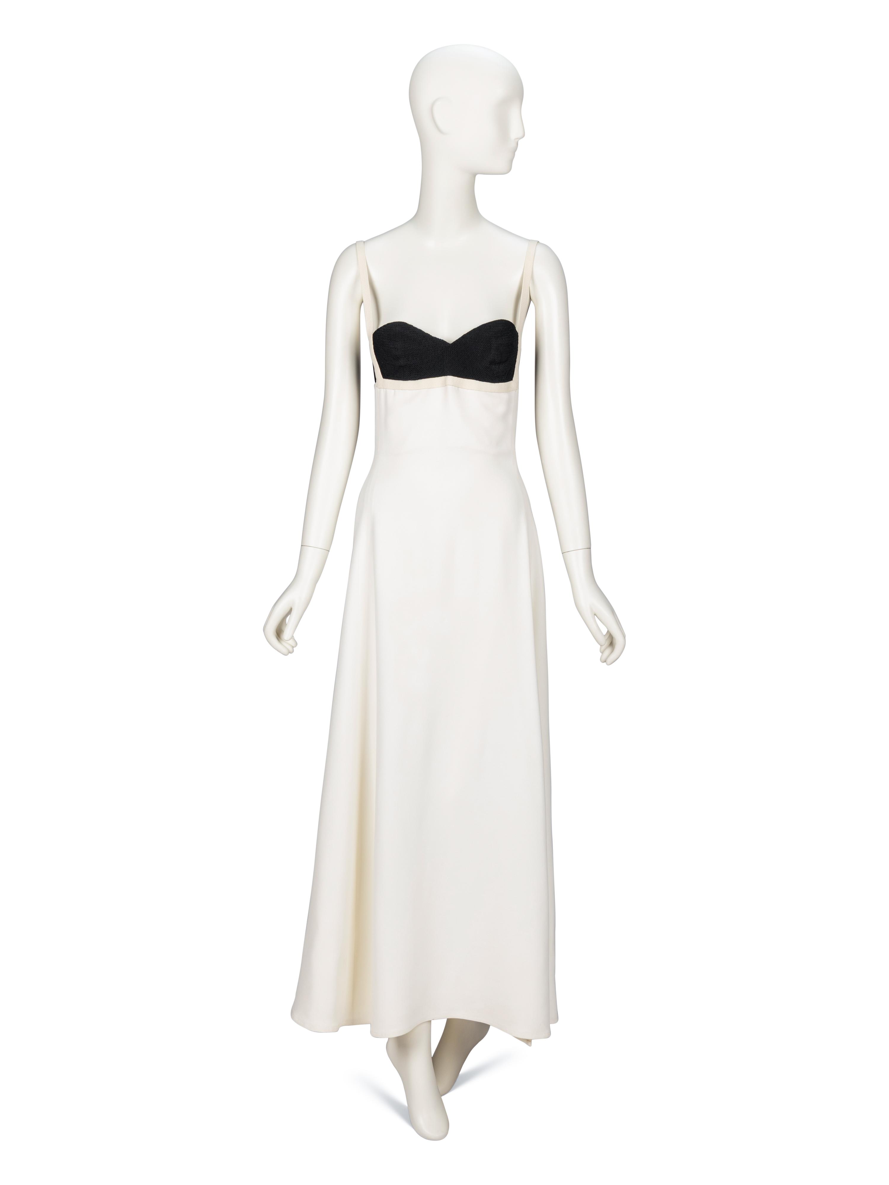 Gianni Versace, Black & White Bustier Gown, 1993