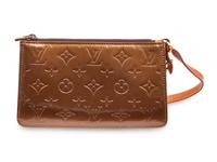 LOUIS VUITTON, BRONZE PATENT LEATHER HANDBAG