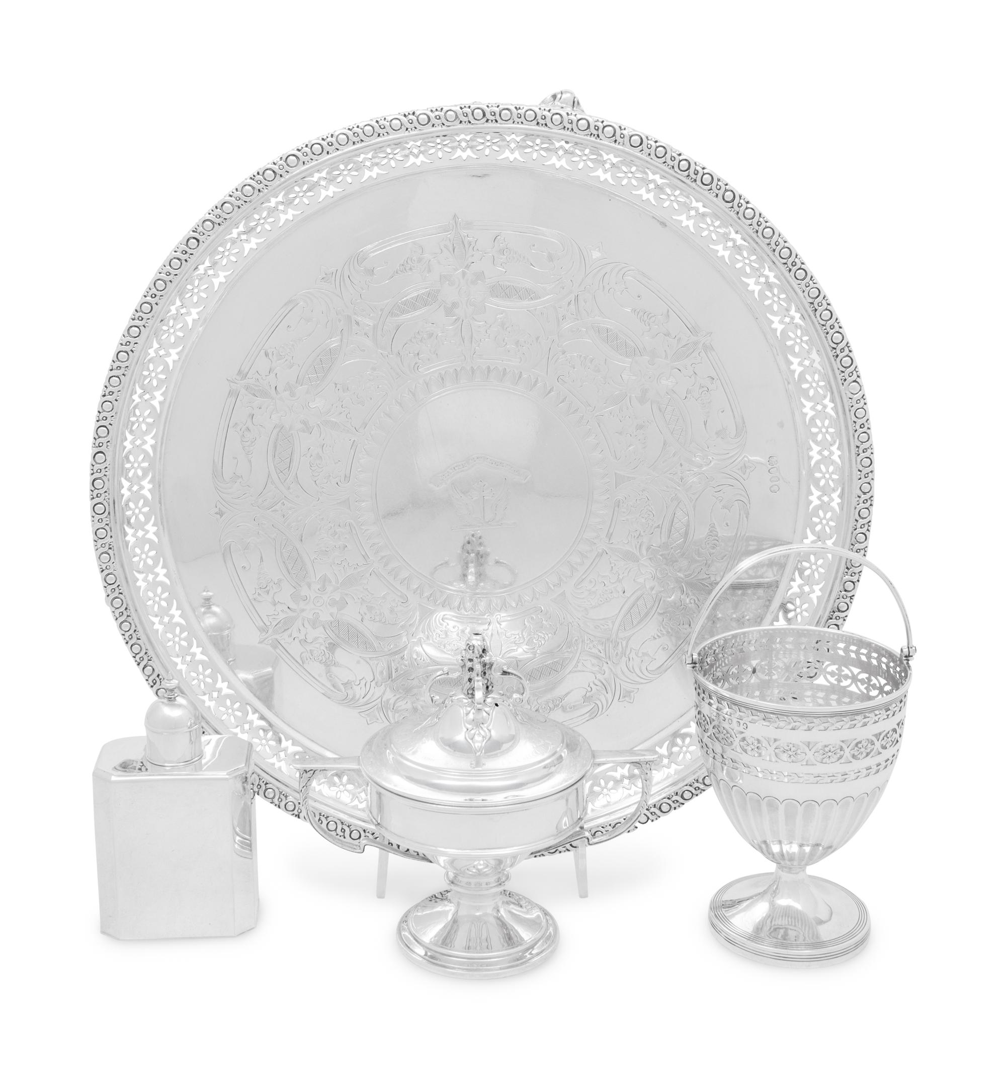 A Group of English Silver Table Articles