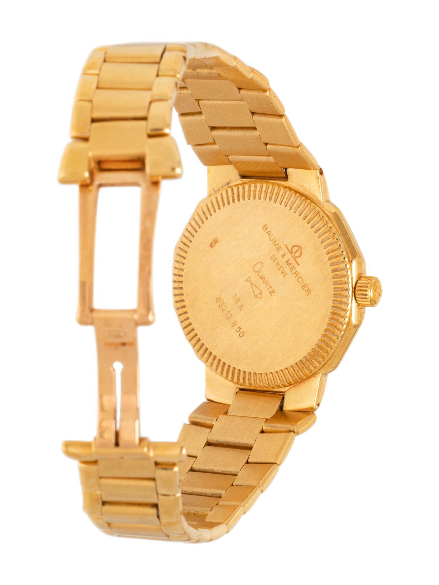 BAUME & MERCIER, 18K YELLOW GOLD AND DIAMOND 'RIVIERA' WRISTWATCH