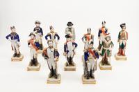 Twelve Scheibe-Alsbach Porcelain Figures of Napoleonic Soldiers
