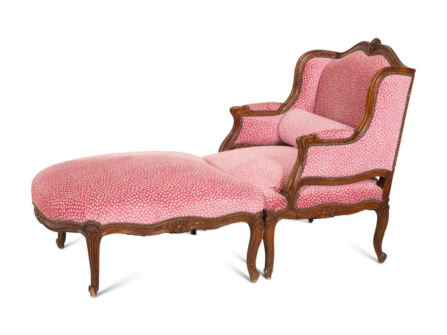 A Louis XV Style Mahogany Duchesse Brisée