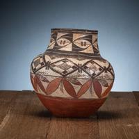 Acoma Four-Color Polychrome Pottery Jar
