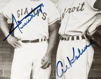 A Group of Dual Signed Baseball Hall of Fame Photographs (Beckett Authentication Services Letters)