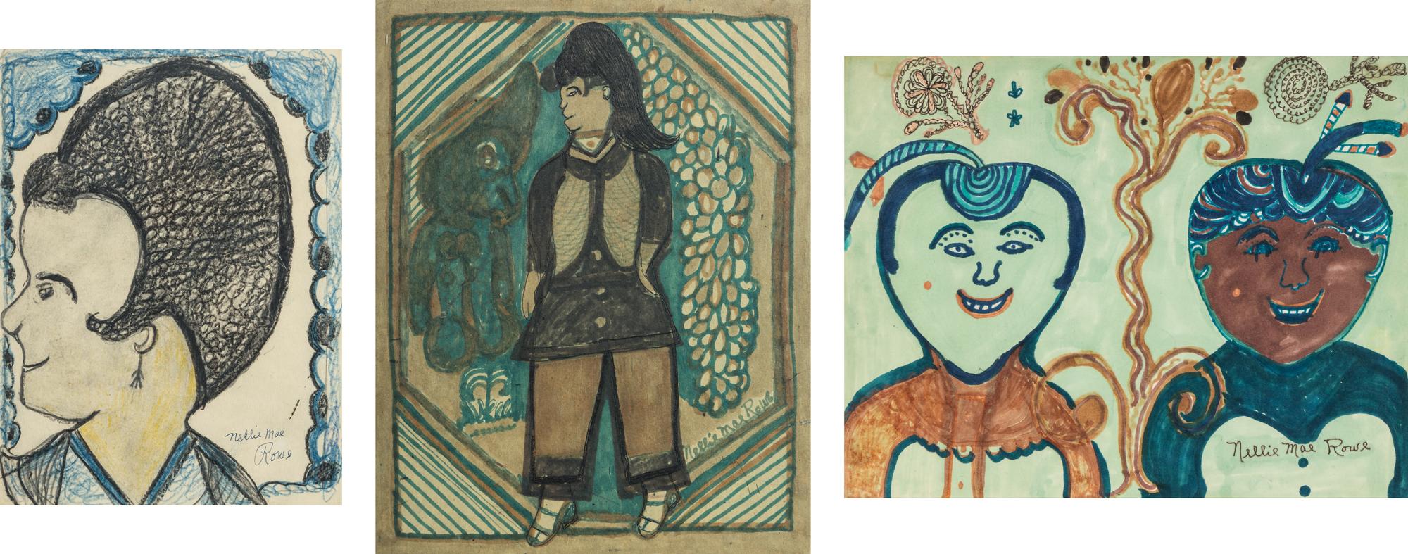 Untitled (Self-Portrait), Standing Lady, and Untitled (Double Portrait) (three works)
