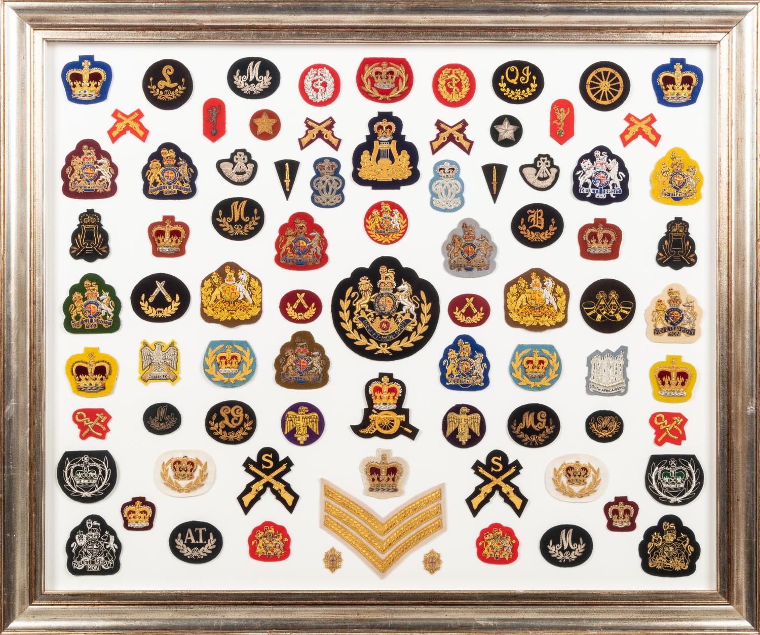 A Framed Collection of English Patches
