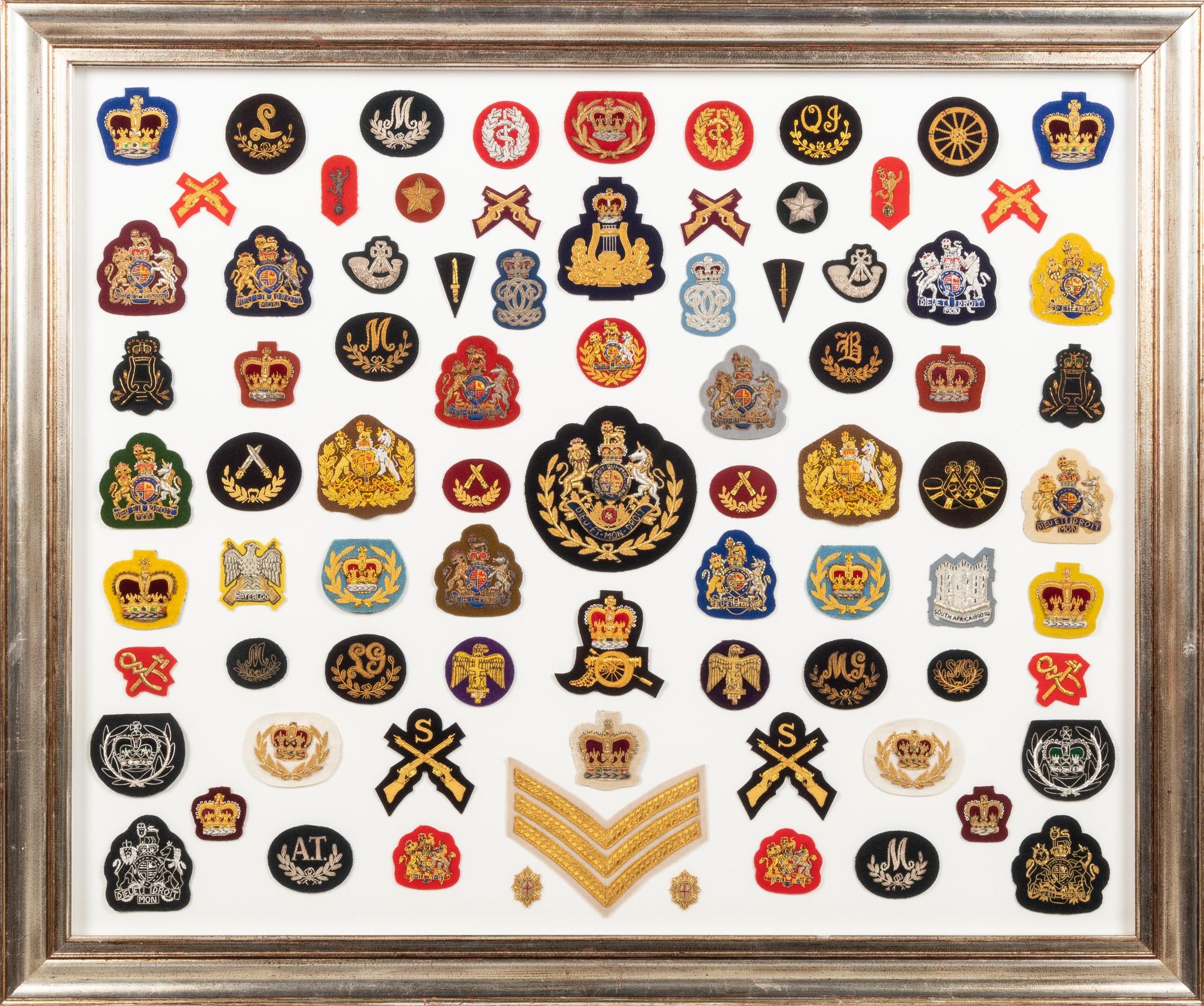 A Framed Collection of English Patches