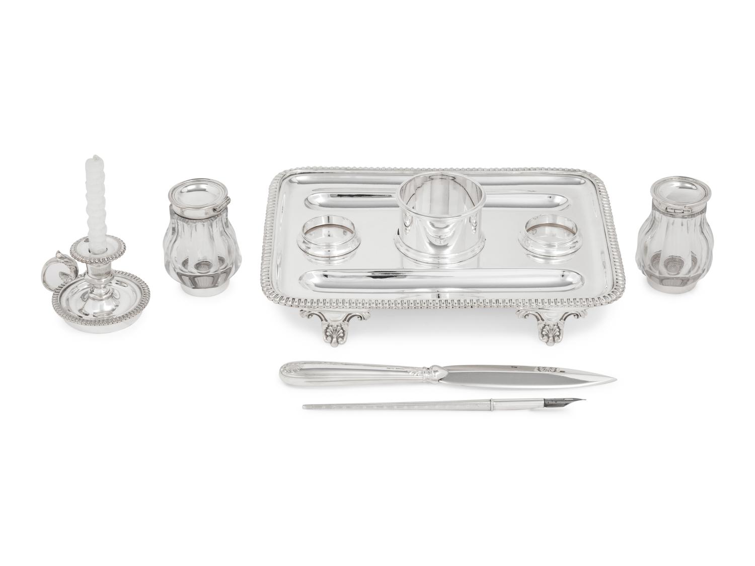 An Elkington Silver-Plate Standish