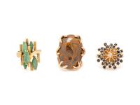COLLECTION OF YELLOW GOLD RINGS