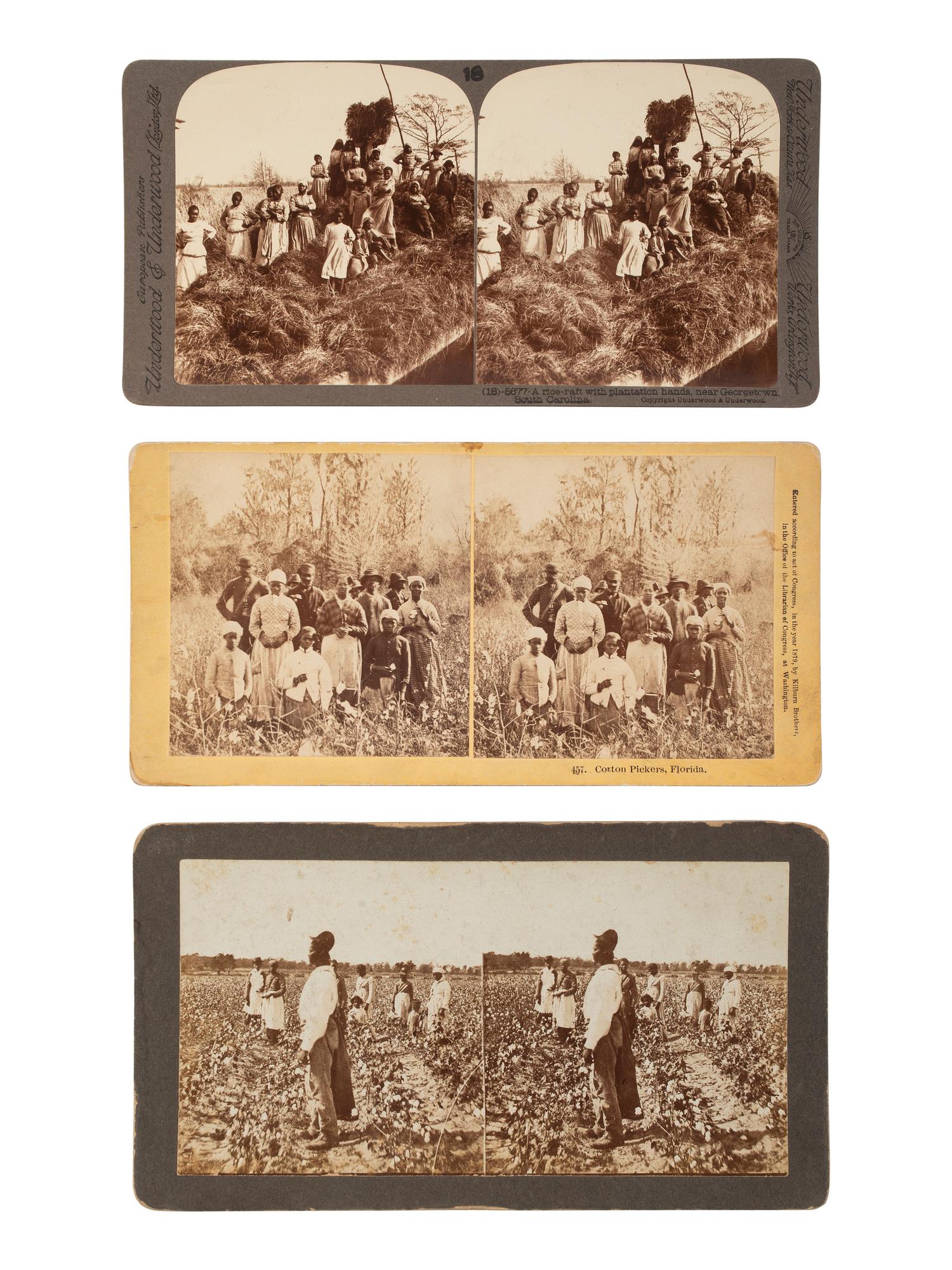 [BUFFALO SOLDIERS]. A group of 32 stereoviews of African American soldiers incl. 9th and 10th Cavalry Regiments. Ca 1890s-1900s.