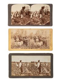 [BUFFALO SOLDIERS]. A group of 32 stereoviews of African American soldiers incl. 9th and 10th Cavalry Regiments. Ca 1890s-1900s.
