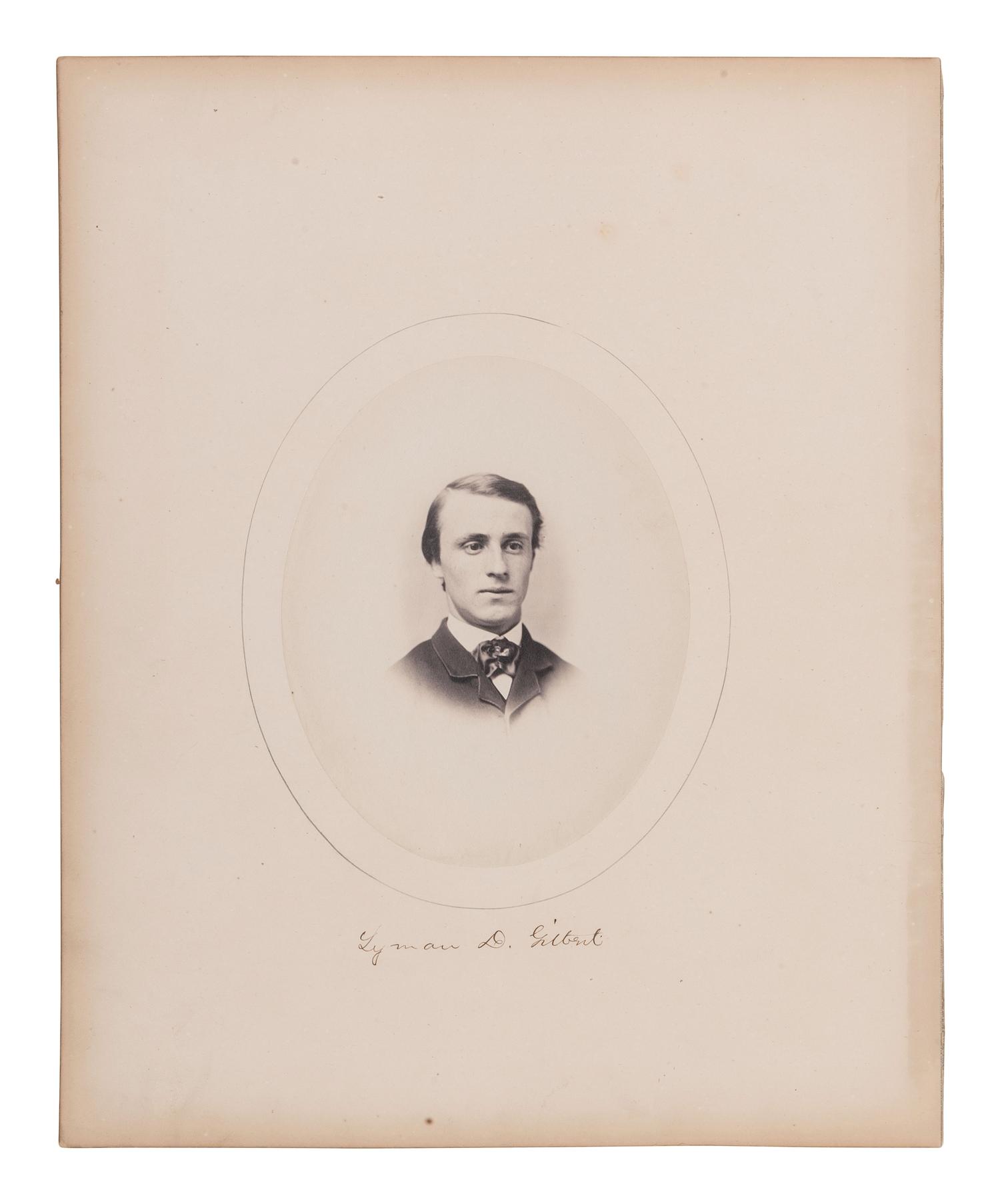 [EARLY PHOTOGRAPHY]. Trio of Yale albums, dated 1856, 1860, & 1868, ft. individual and group portraits, scenes around campus, and inscriptions from classmates incl. many soldiers.