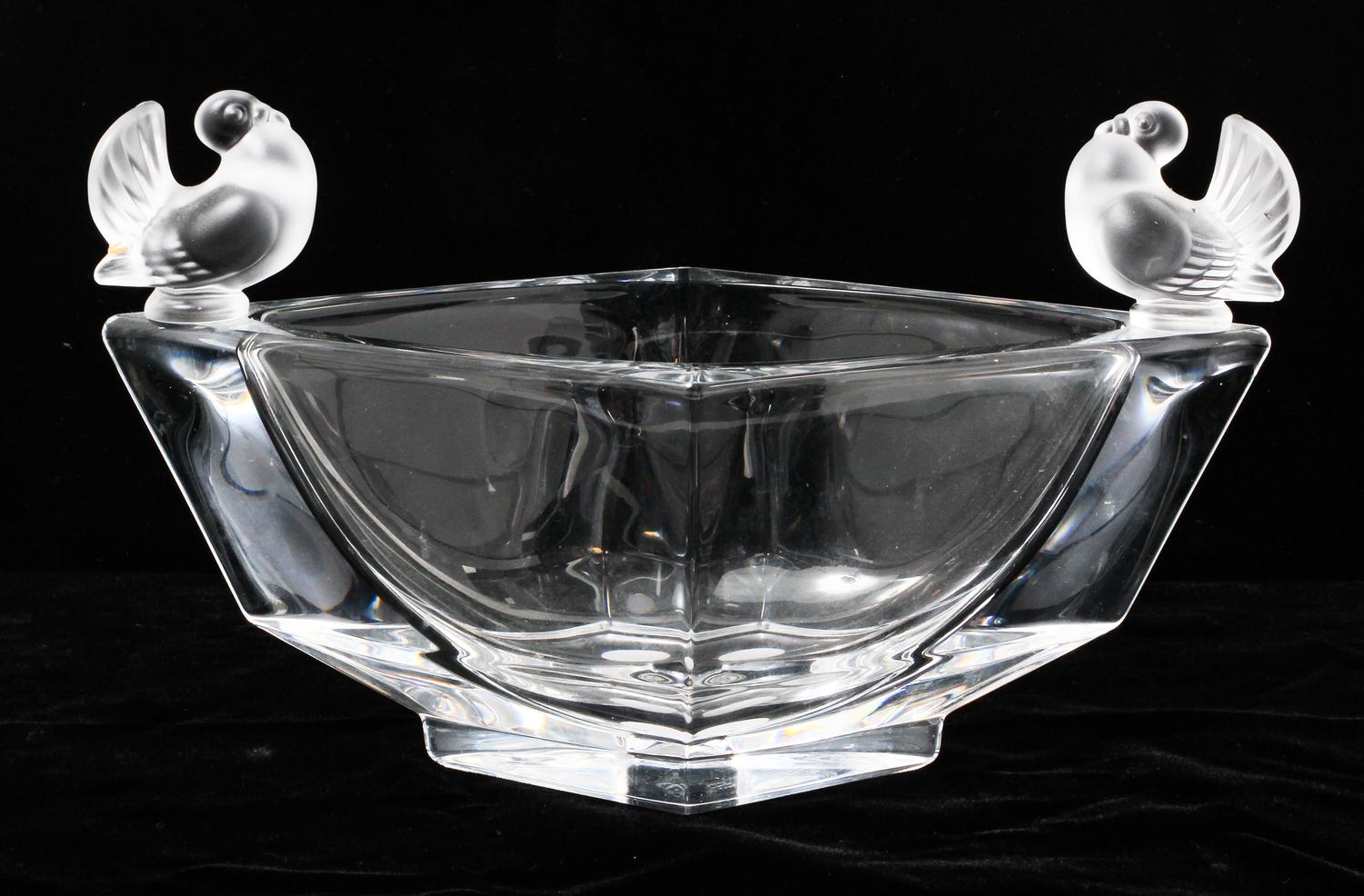 A Sevres Glass Centerpiece Width 12 inches. — SECOND HALF 20TH CENTURY