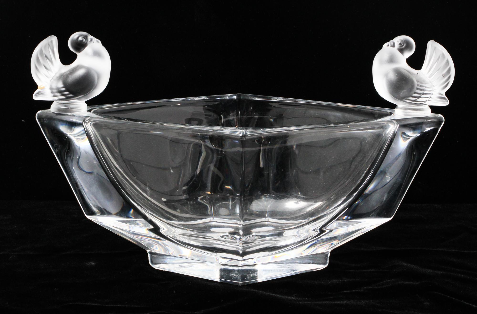 A Sevres Glass Centerpiece Width 12 inches. — SECOND HALF 20TH CENTURY