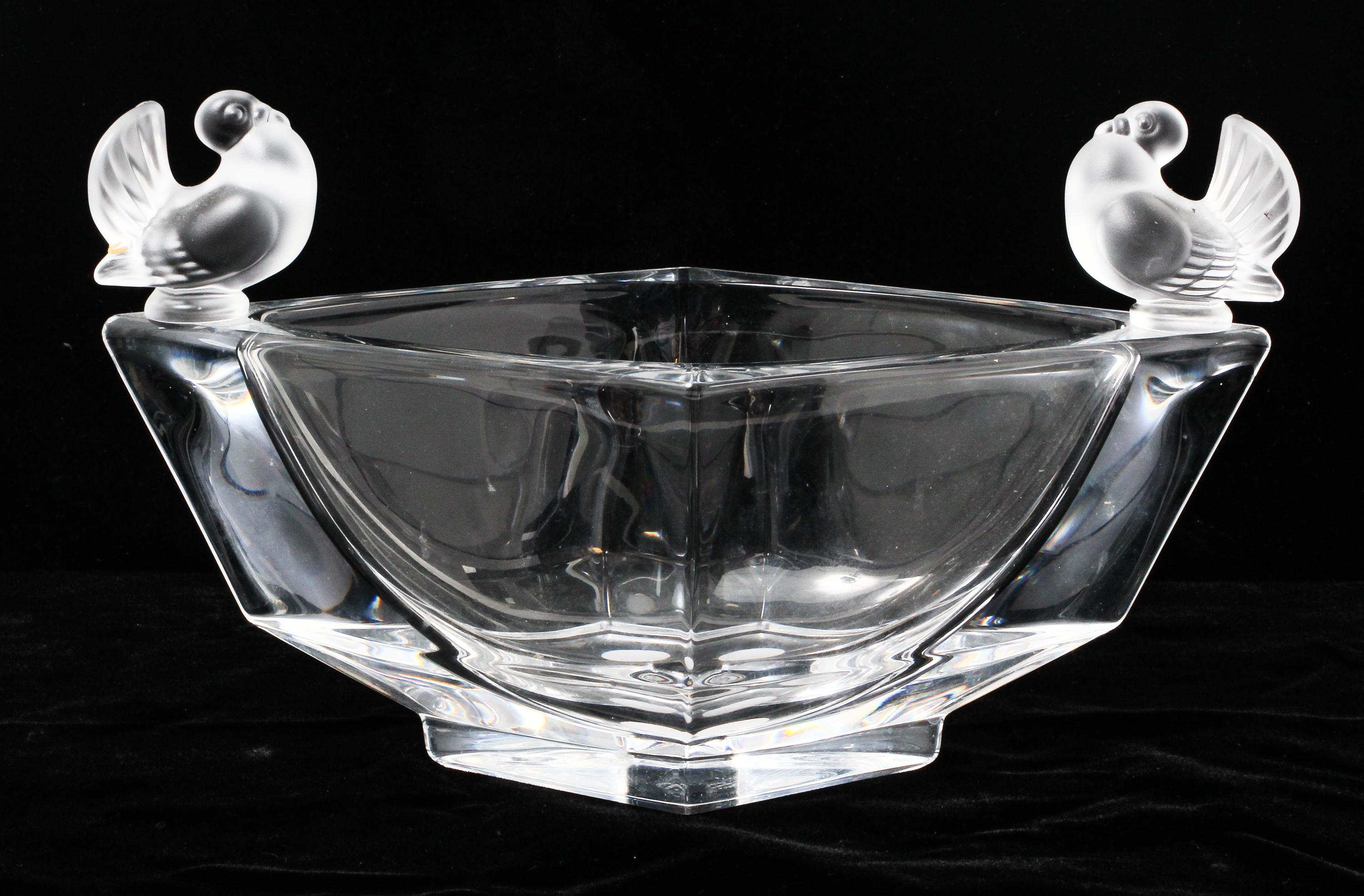 A Sevres Glass Centerpiece Width 12 inches. — SECOND HALF 20TH CENTURY