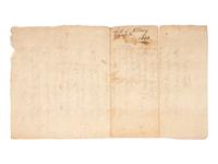 [COLONIAL AMERICA]. Manuscript list of military officers in York, Maine. July 1668.