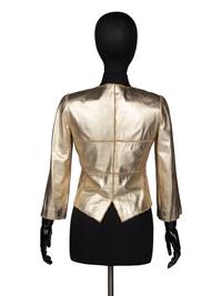 Chanel Metallic Gold Leather Jacket