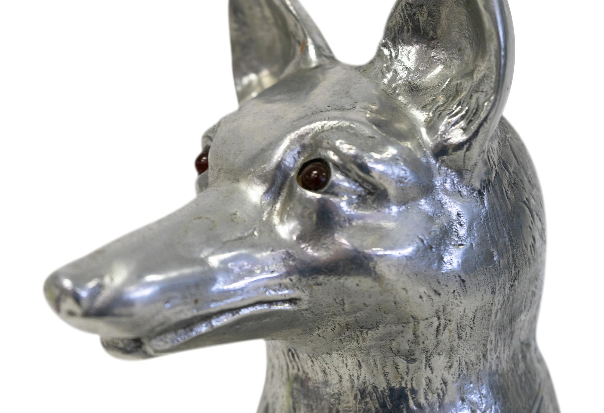 A Large Arthur Court Silvered Metal “Fox” Wine Cooler