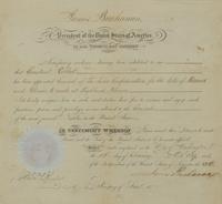 [Presidential] Buchanan, James. Partially-printed document, signed