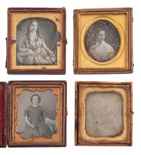 [EARLY PHOTOGRAPHY]. 33 sixth plate daguerreotypes of attractive women of varying ages.