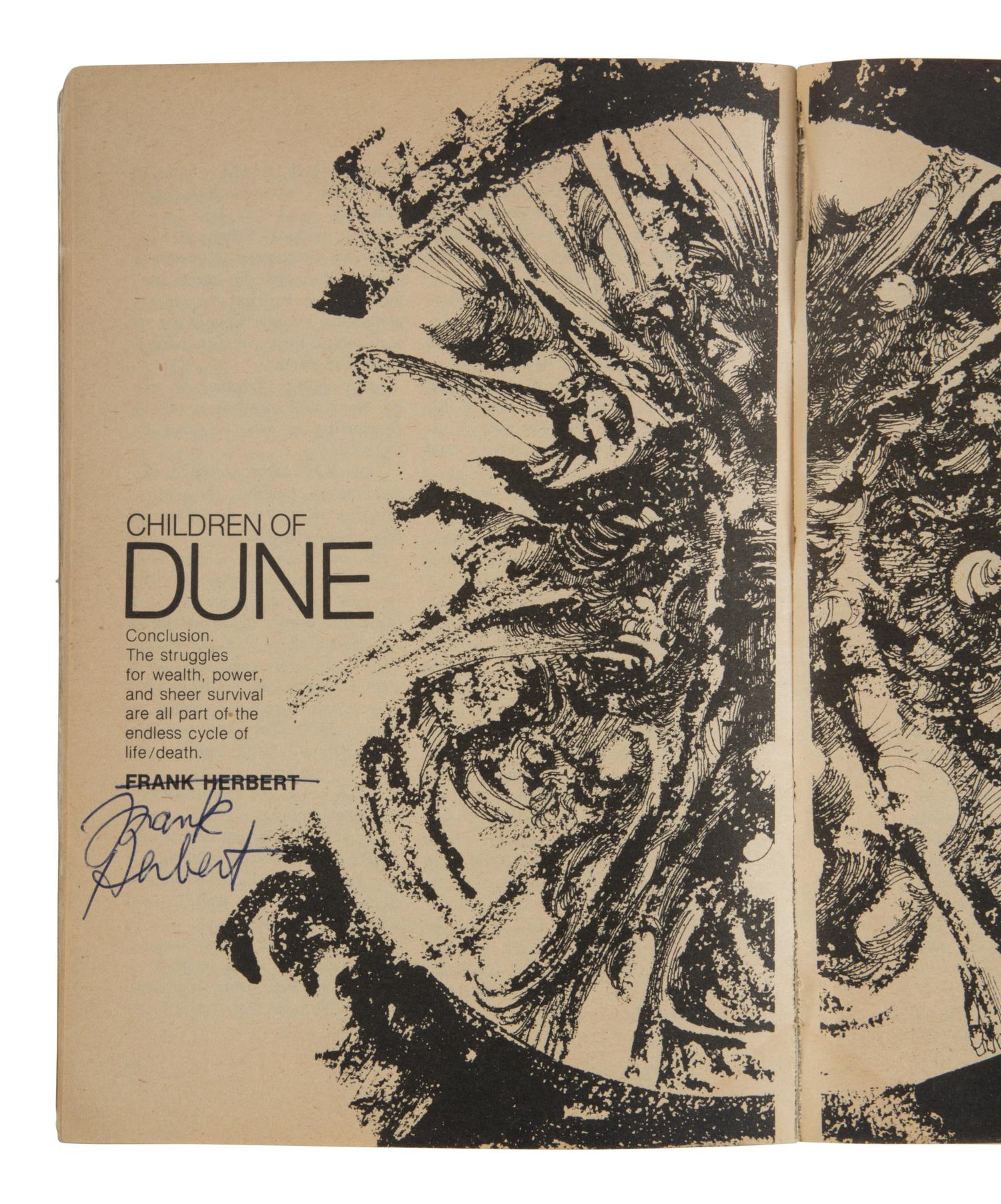 HERBERT, Frank (1920-1986). "Children of Dune" in: Analog Science Fiction and Fact. New York, January-April, 1976.