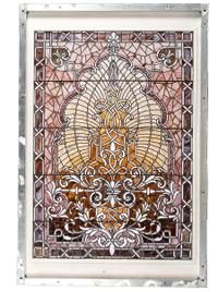 Victorian Leaded Glass Window American stained leaded glass…