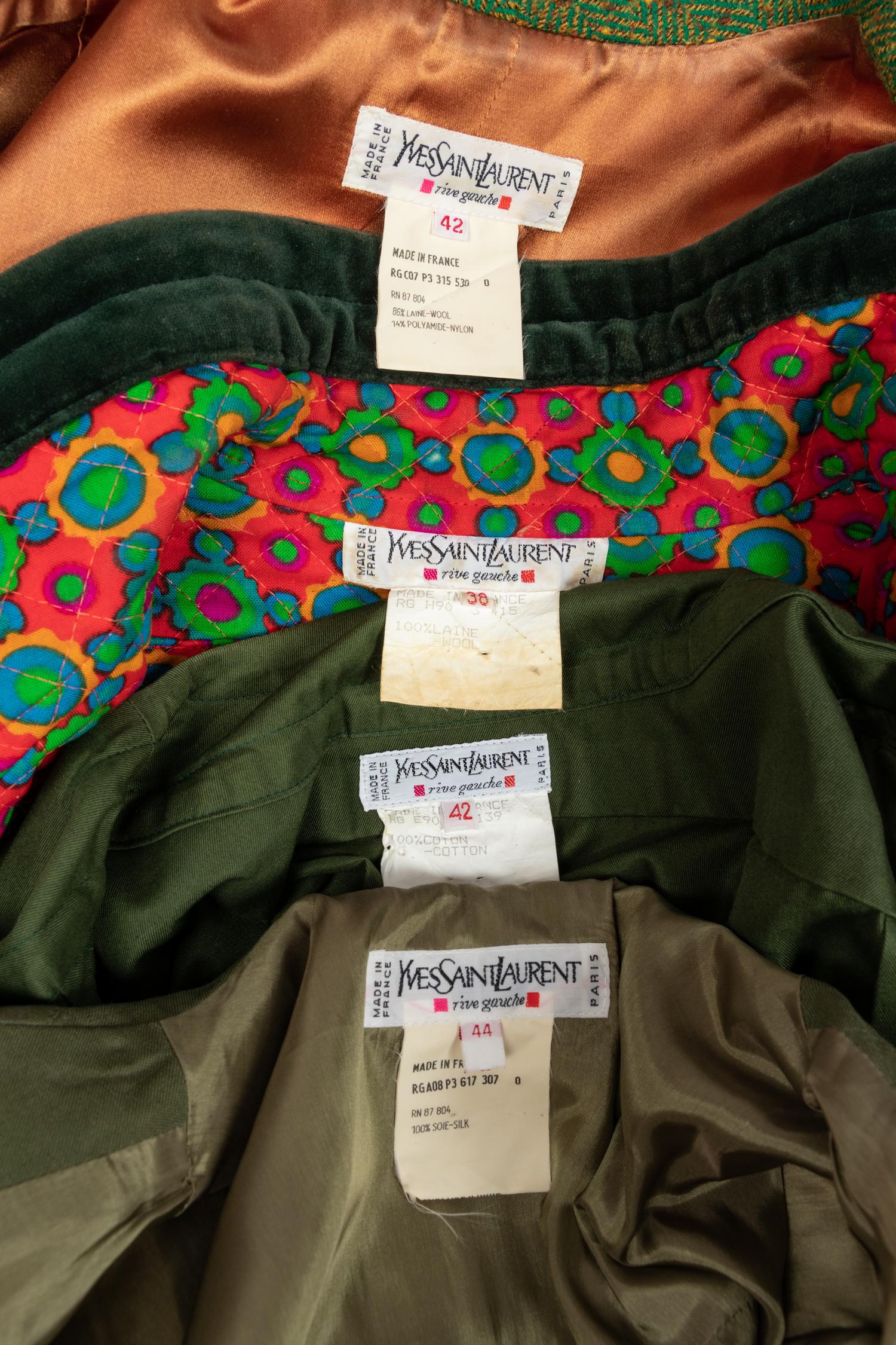 Four YSL Items: Three Jackets & One Dress, 1990s