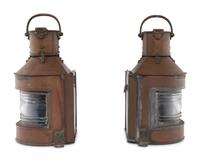 A Pair of Copper Railroad Lanterns