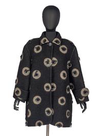 Geoffrey Beene Ring-Pattern Blanket Coat, Fall 1996