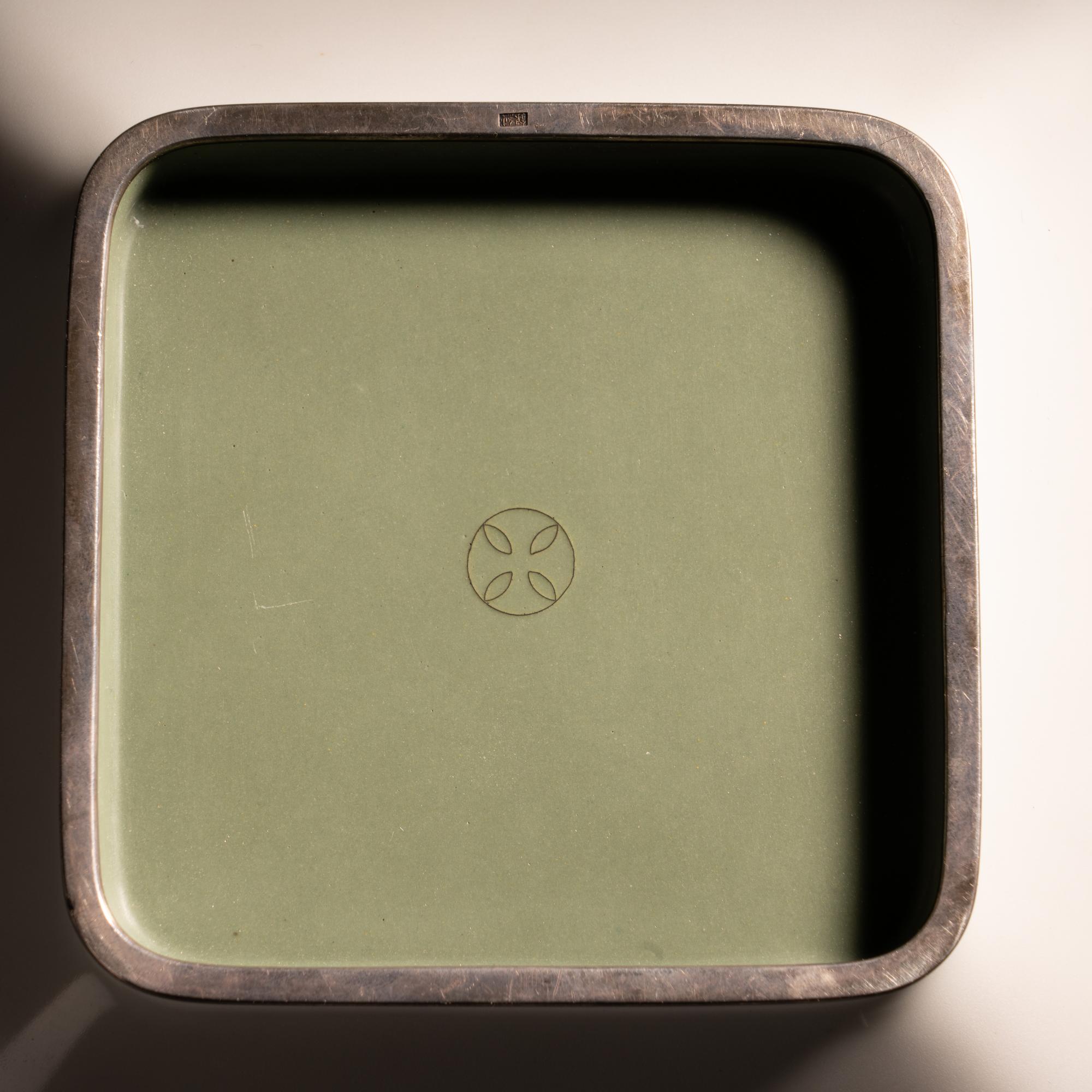 A Japanese Cloisonné-Enamel and Partial Plique-à-Jour Square Bowl