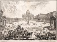 Veduta della Basilica, e Piazza de S. Pietro in Vaticano