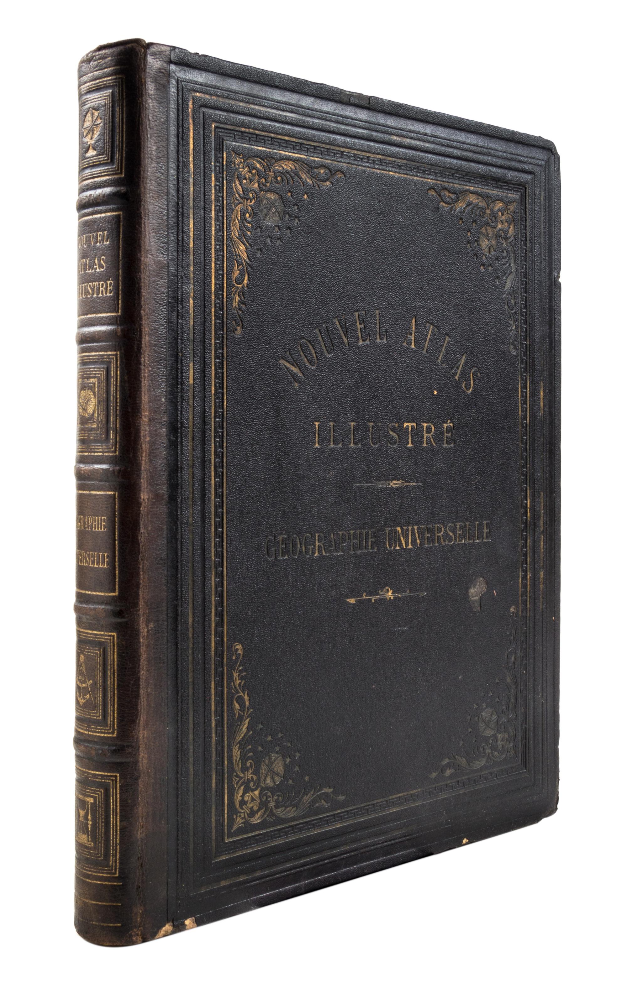 (ATLAS) MARTINEAU, M.A. Nouvel Atlas Illustre. Paris, 1898. With 62 double-page maps.