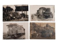 [POSTCARDS]. A group of 105 RPPC of occupational subjects incl. railroad workers and photographers.