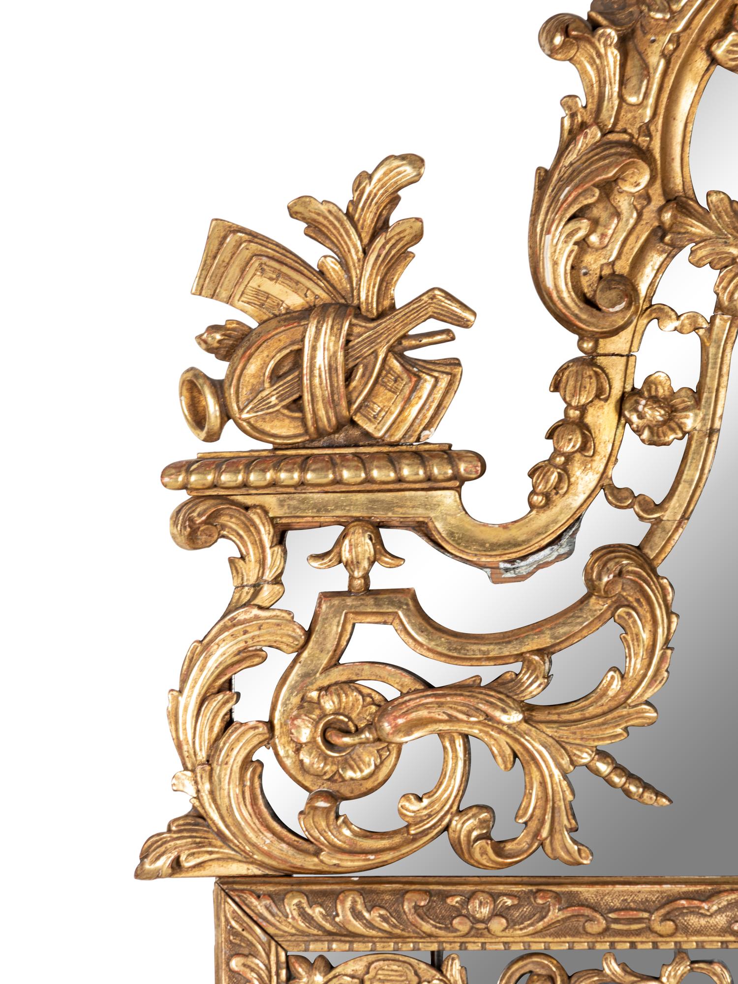 A Louis XV Style Giltwood Pier Mirror