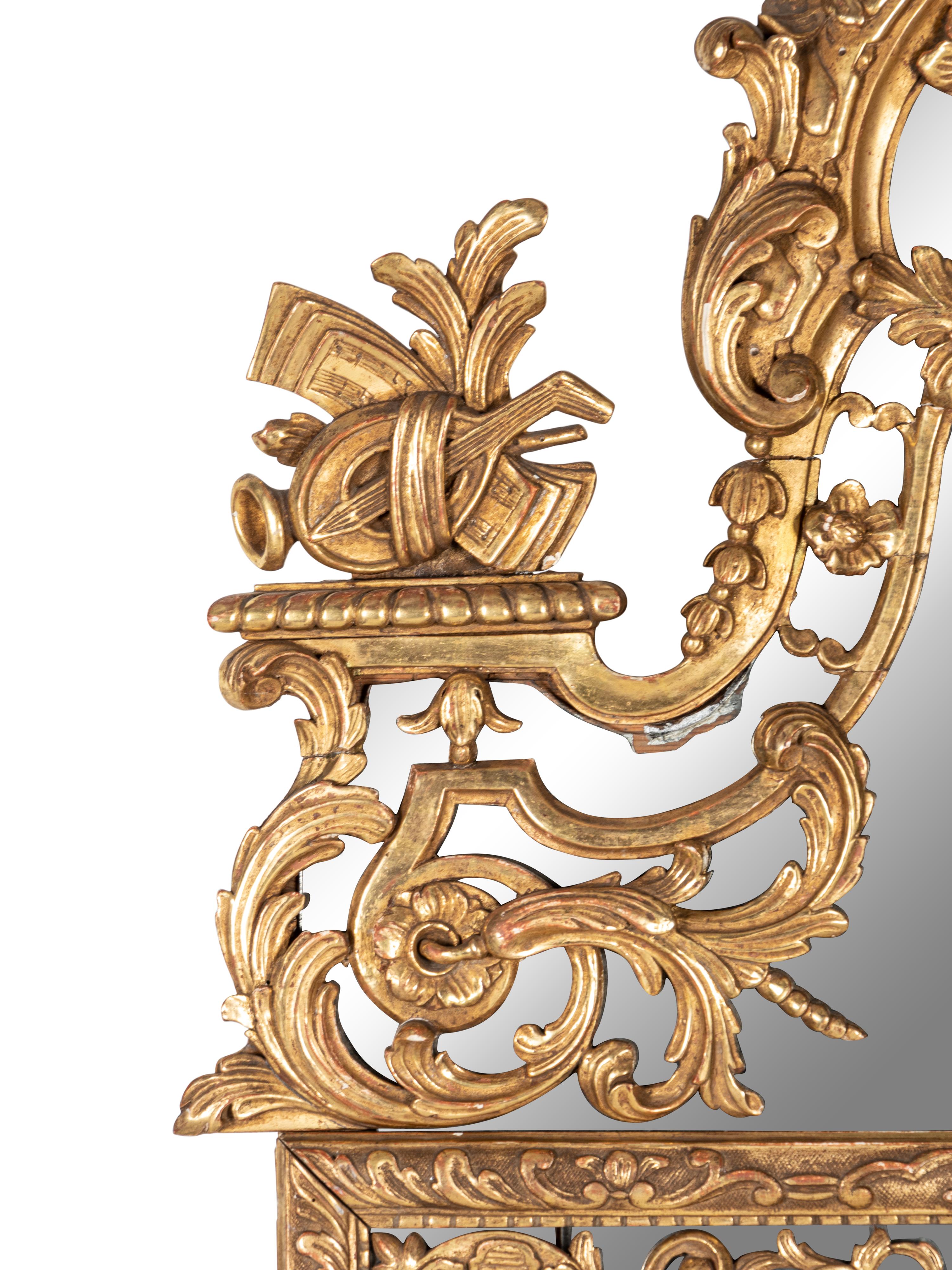 A Louis XV Style Giltwood Pier Mirror
