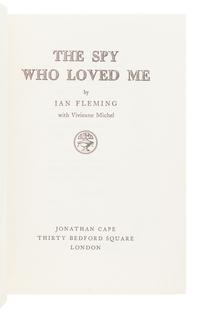 FLEMING, Ian (1908-1964). The Spy Who Loved Me . London: Jonathan Cape, 1962.