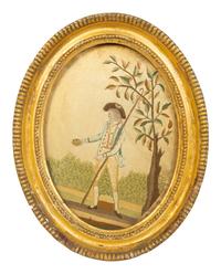 Three Continental and English Embroidered Needlework Pictures