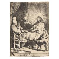Rembrandt van Rijn (Dutch, 1606–1669) — Christ at Emmaus: the Smaller Plate , 1634