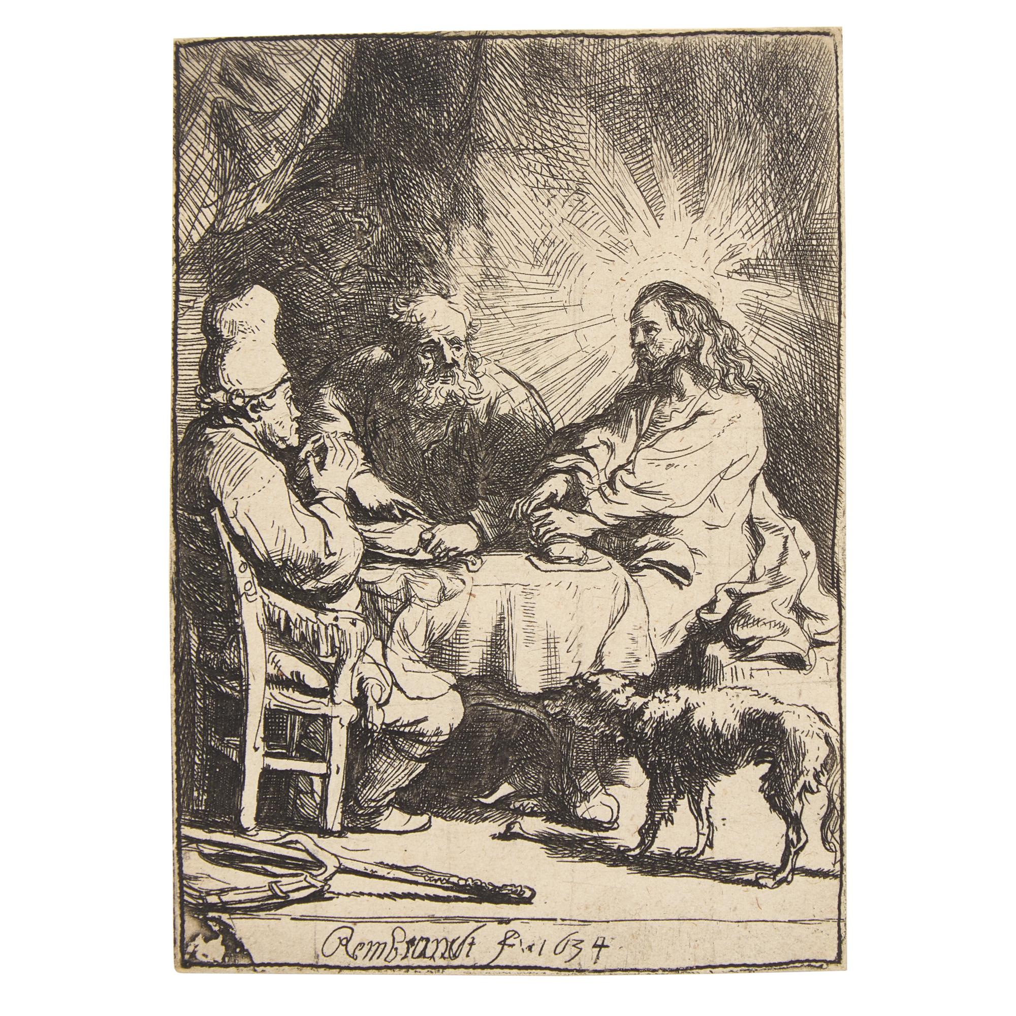 Rembrandt van Rijn (Dutch, 1606–1669) — Christ at Emmaus: the Smaller Plate , 1634