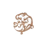 MARCUS & CO., EDWARDIAN, DIAMOND AND PEARL BROOCH