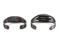 Navajo Silver and Turquoise Cuff Bracelets