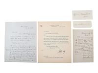[LINCOLN, Abraham (1809-1865)]. Autographs of Lincoln friends and associates, including: