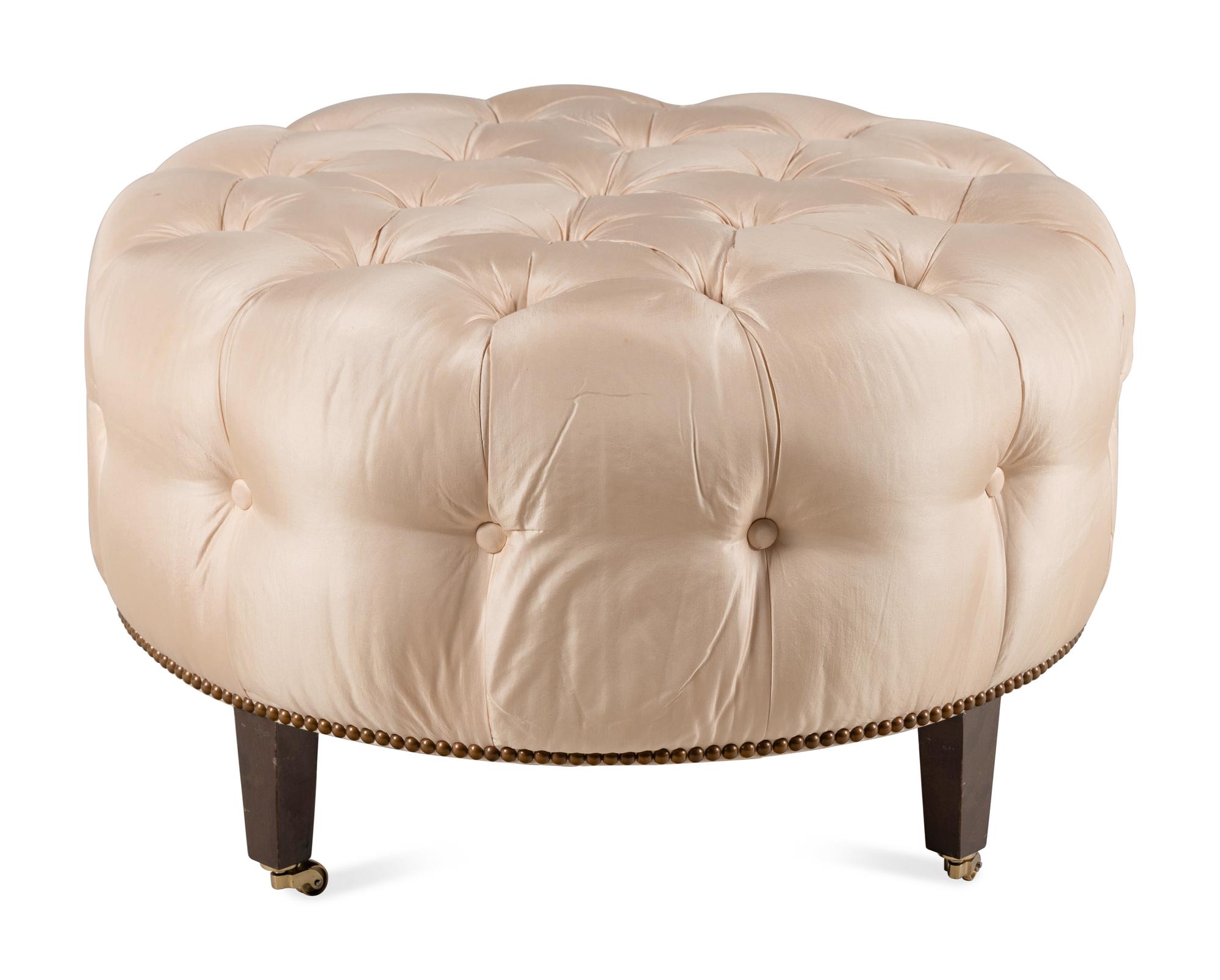 A John Boone Annaliese Button-Tufted Ottoman