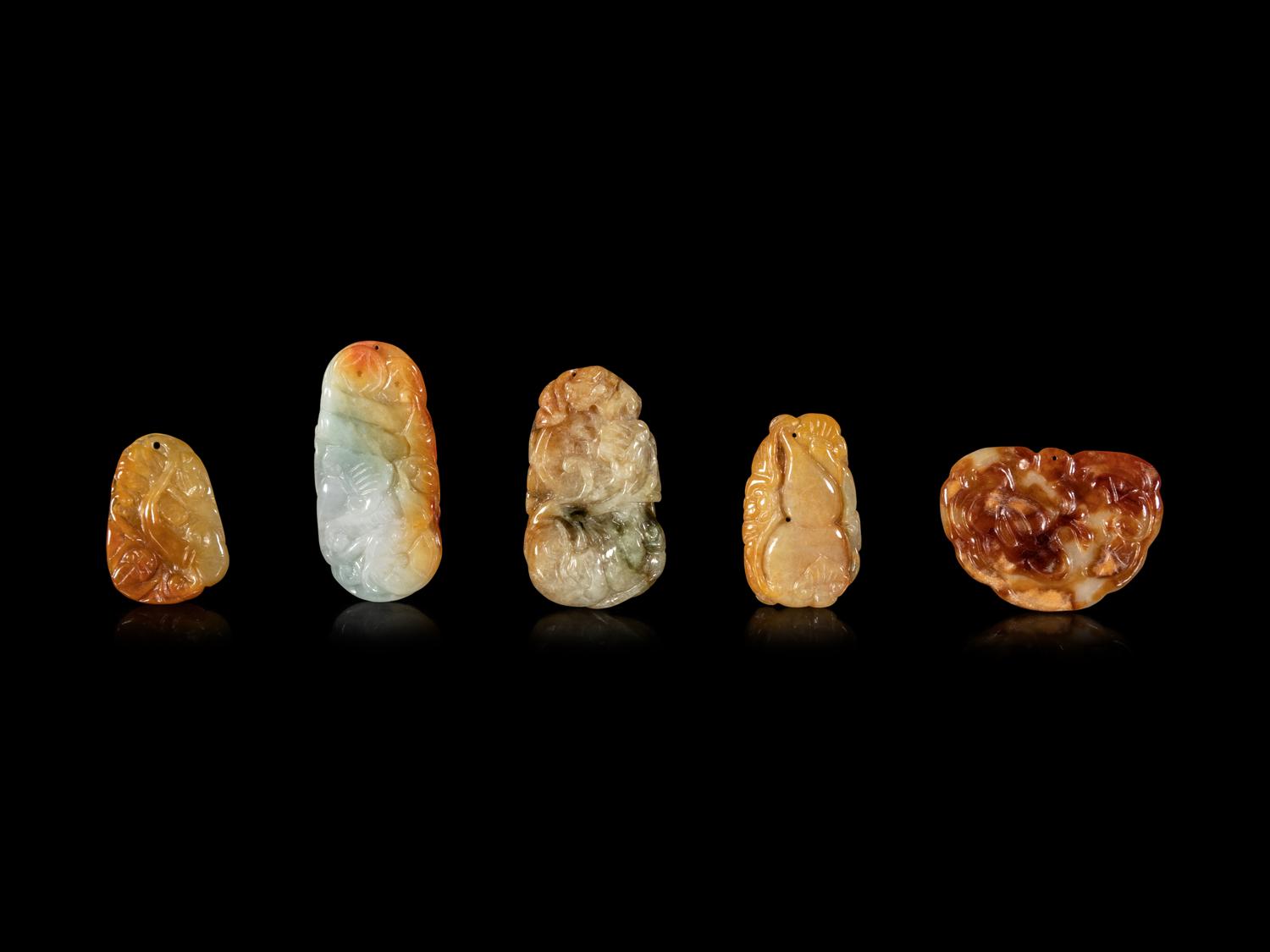 Twenty Chinese Jadeite Pendants