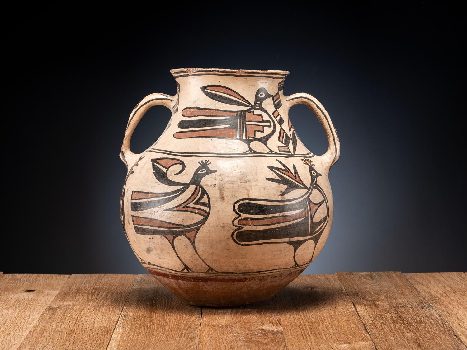 San Ildefonso Polychrome Pottery Jar